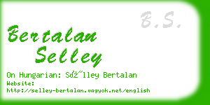 bertalan selley business card